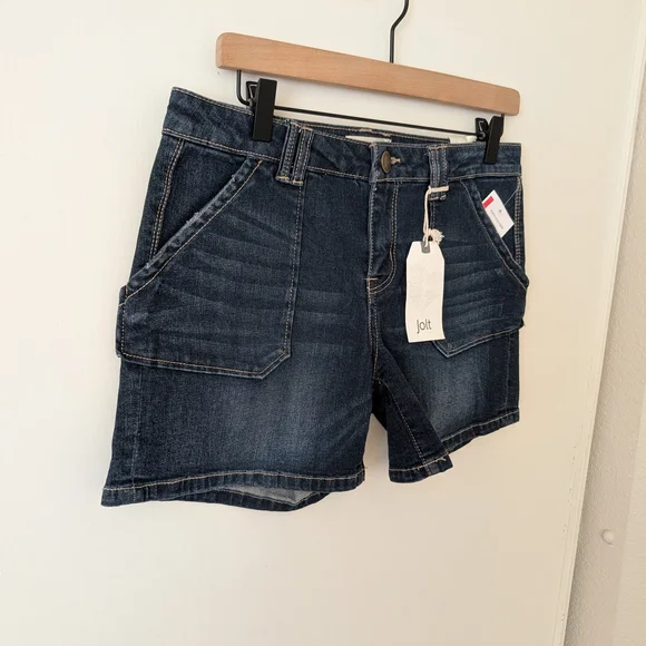 Jolt Womens 7 Denim Jean Shorts NWT Casual Classic Preppy Summer Streetwear - Picture 2 of 7